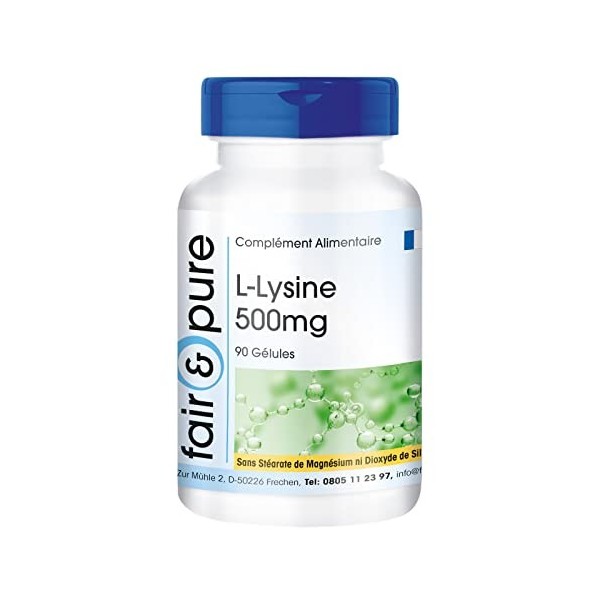 Fair & Pure® - L-lysine 500mg - végan - 90 gélules