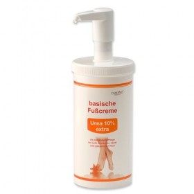 CareMed UREA 10% Extra Crème basique pour les pieds très secs et rugueux, pH 8, 0, crème de soin des pieds, 450 ml avec distr