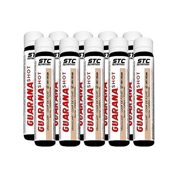 STC NUTRITION - GUARANA SHOT - Complément alimentaire à base de Guarana, Caféine, Taurine et vitamines - Aide à réduire la fa