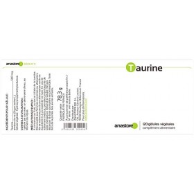 TAURINE * 500 mg / 120 gélules végétales * Pureté garantie supérieure à 99% * Stress, Surmenage, Carence en magnésium, Sport