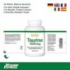 Taurine 1000 mg, 120 gélules pour 4 mois. Taurine Hautement dosée avec 1000 mg de taurine pure sans lactose, soja, gluten et 