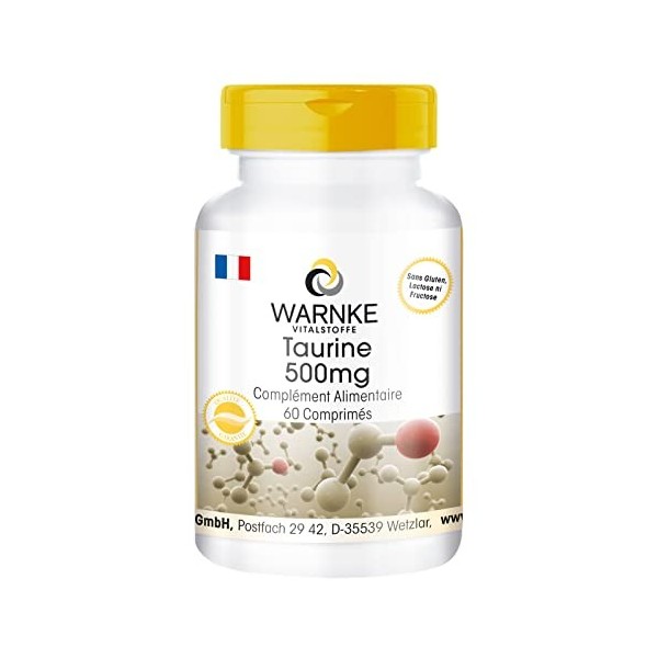 Taurine 500mg - 60 comprimés | Warnke Vitalstoffe