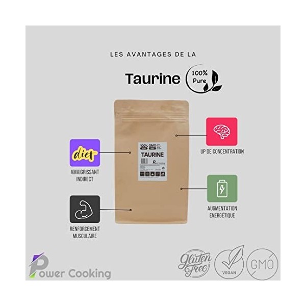 Taurine Pure poudre 500g | Power Cooking |