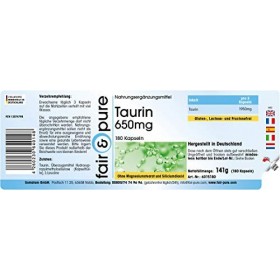 Fair & Pure® - Taurine 650mg - végan - 180 gélules