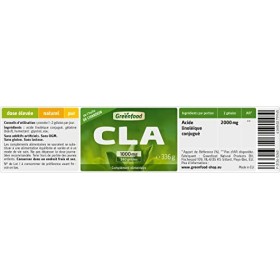 Greenfood CLA, 1000 mg, 240 gélules - Sans additifs artificiels, Sans génie génétique