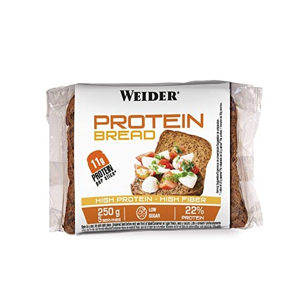 Weider Protein Bread Protein Bread, 1 paquet de 5 tranches, 250 gr