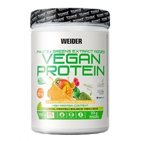 Weider Vegan Protein 750g Goût Vanille. Protéines 100% Vegetal 23g/dose, Pois Isolat Pisane & Riz. Avec Vitamine B12 & St