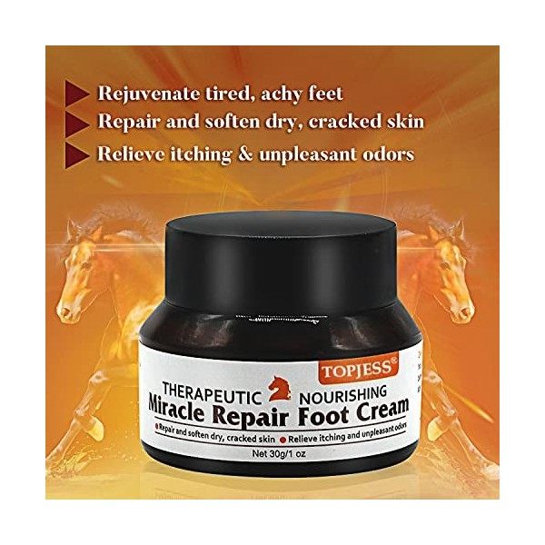 Creme de pied dathlete, Crème à lhuile de cheval, Anti fongique creme, Anti fungal, traite efficacement le pied du pied, gu