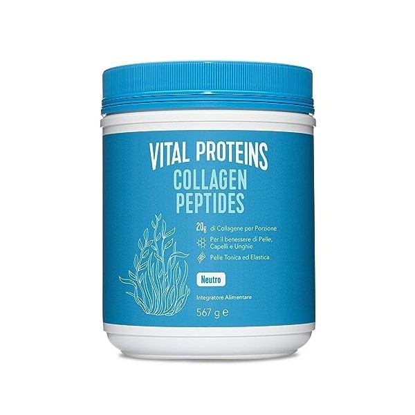 Vital Proteins Collagen Peptides – Collagène hydrolysé – Collagène en poudre – 20 g par portion – Non aromatisé – Pot de 567 