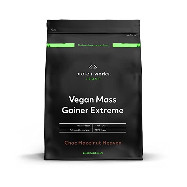 Gainer Vegan Extreme | Choco-Noisettes | Protéine en poudre hypercalorique | Prise de poids | Vitamines & Minéraux | Protein 