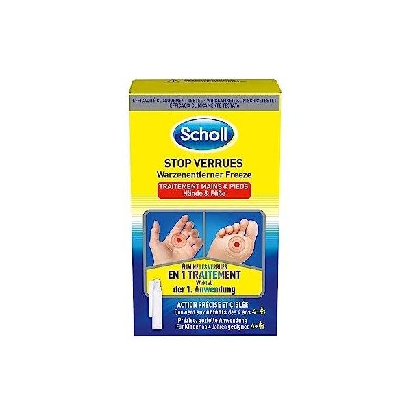 Scholl Traitement Stop Verrues Pieds/Mains Cryothérapie 80 ml