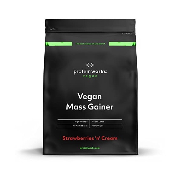 Protein Works - Gainer Vegan | 450 Calories par shake | Masse musculaire | Shake de protéines végétales | 16 Servings | Frais