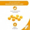 EFFINOV NUTRITION PROTEINOV - Boules Curry Protéines 61g – Maintien de la Masse Musculaire - Apport énergétique – Sans édul