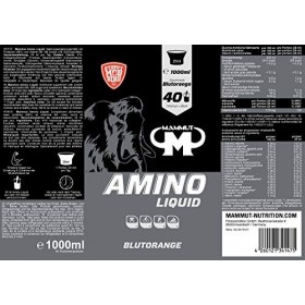 Mammut Nutrition Complément Alimentaire Protéine Amino Liquid 1000 ml Orange Sanguine