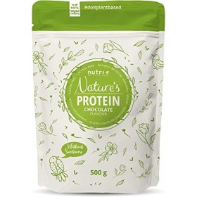 Chocolat en poudre aux protéines naturelles sans édulcorant 500g - Nutri-Plus boisson sans lactose et sans sucre - sous forme