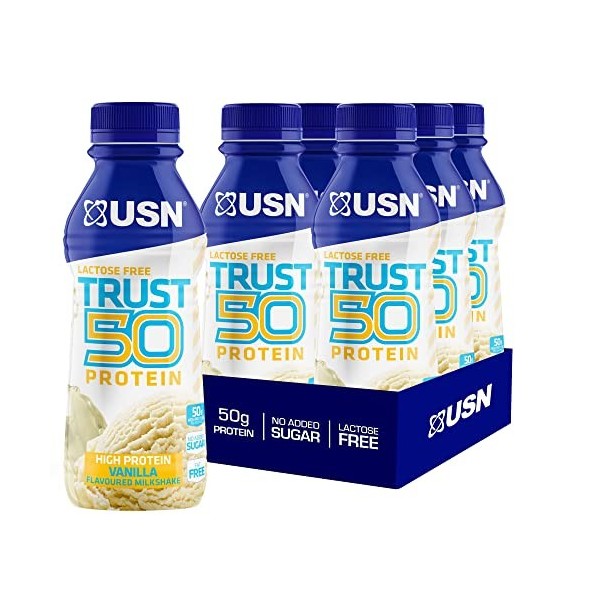 Usn | Pack Trust Protein Fuel 50 6x500ml | Boissons protéinées | Shakes protéinés prêts-à-boire