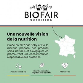 BIOFAIR NUTRITION - Mix protéine x Super aliments - Détox Chlorella- 500g /20 doses - 16 g protéine/dose - Vitamine B12 - Ma 