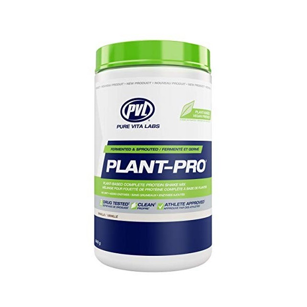 PVL Plant Pro – High-Protein Plant-Based Fermented and Sprouted Vegan Protein Shake Mix with Added Enzymes Vanilla 