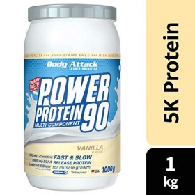 Body Attack Power Protein 90, 5K protein powder de whey protéine, L-Carnitine et BCAA pour la croissance musculaire et le fit
