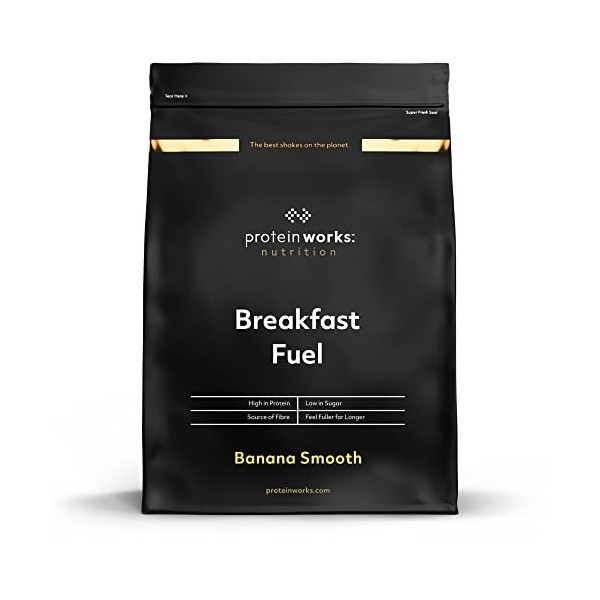 Petit Déjeuner Protéiné En Poudre - Breakfast Fuel - Mélange de Protéines - THE PROTEIN WORKS - Banane - 2kg