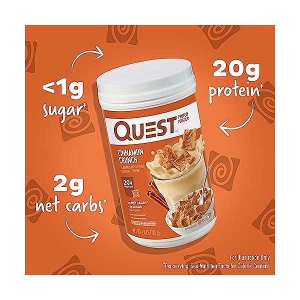 Quest Protein Powder, Cinnamon Crunch, 1.6lb