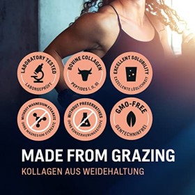 Collagène poudre de bœuf Protéine Gelatine - 1000g Collagen Hydrolysat Peptides Type I et type II Complement Alimentaire