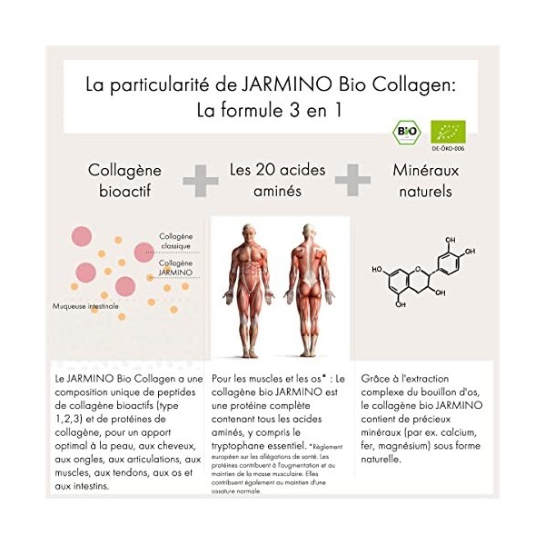 Collagene bio | Collagene poudre plus naturel que les peptides de collagène | Sans additifs | 300g