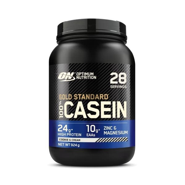 Optimum Nutrition Gold Standard 100% caséine protéine en poudre avec zinc, magnésium et acides aminés, favorise croissance & 