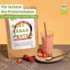 Poudre de protéine VEGAN BIO Fraise sans soja [dAllemagne] - 3K Protéines de riz, de chanvre & de pois "Pour la pâtisserie &