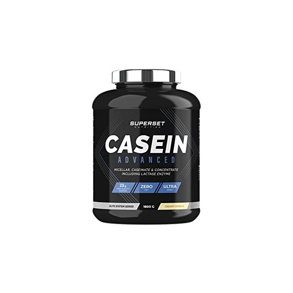 Superset Nutrition | 100% Casein Advanced 1,8kg | Caséines | 8h de diffusion pour le muscle