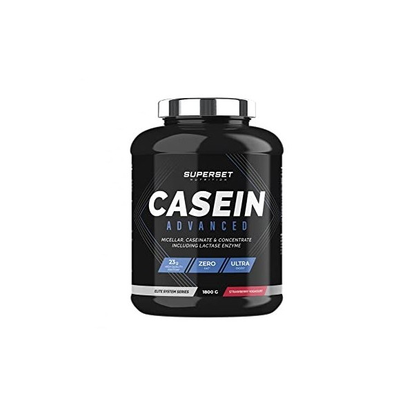 Superset Nutrition | 100% Casein Advanced 1,8kg | Caséines | 8h de diffusion pour le muscle