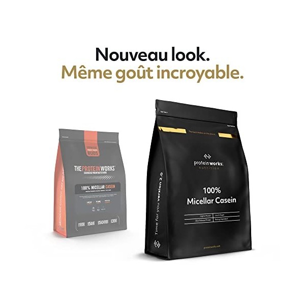 THE PROTEIN WORKS Poudre de Protéine de Caséine 100% Micellaire | Shake Protéique à Libération Lente | Acides Aminés | Favori