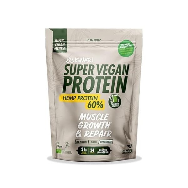Super Vegan Protein - 1,2kg - Protéine de chanvre - Grade 60