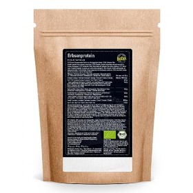 Biotiva Poudre de protéines de pois bio 1kg - Teneur en protéines de 83% - 100% disolat de protéines de pois - Sans gluten, 