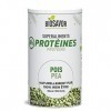 BIOSAVOR - Poudre de protéines de Pois Bio 400g - Pea protein powder - 100% Naturelle & Pure - Vegan et sans Gluten - Fabriqu