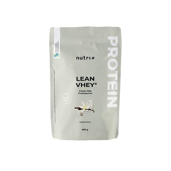 Protéine de pois + riz Vanilla - Poudre de protéine végétalienne sans soja, gluten, lactose, sucre - Vanille 600 g - Pea Rice