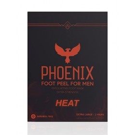 Phoenix Foot Peel Pour homme - Extra large - Extra fort - Cannelle - Traitement exfoliant pour pieds secs - Lot de 2 - Anti-c
