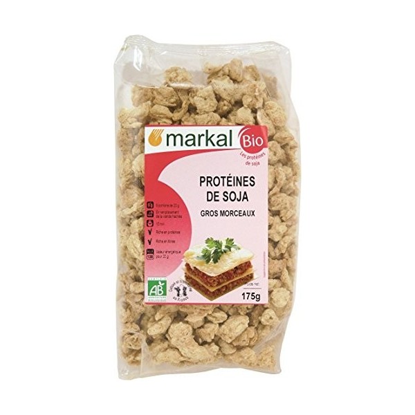 MARKAL Protéines de soja - gros morceaux -175G Bio -