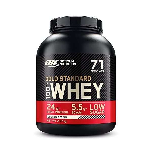 Optimum Nutrition Gold Standard 100% Whey, Poudre de Protéines pour Construction et Récupération Musculaire, avec Glutamine e