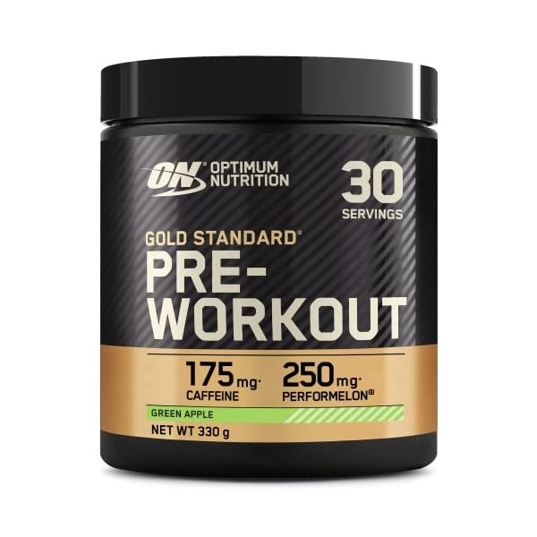 Optimum Nutrition Gold Standard Pre Workout en poudre, boisson énergétique avec créatine monohydrate, bêta-alanine, caféine e