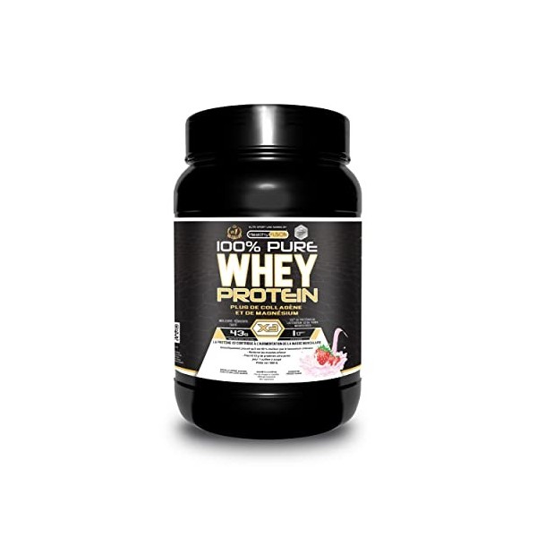 Whey Protein pure avec collagène + magnésium | Tonifie et augmente la masse musculaire | Protège les muscles et aide à la réc