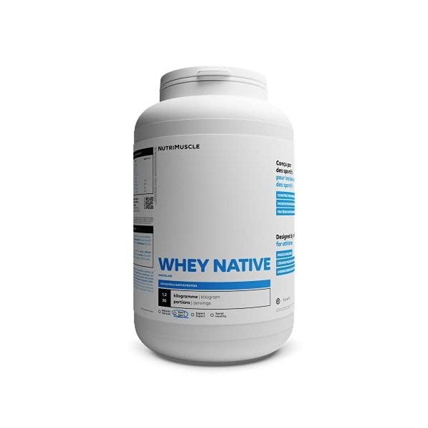 Whey Native 100% Pure | Protéine en Poudre • Faible en Lactose • 80% de Protéines • Prise de Muscle • Musculation & Fitness |