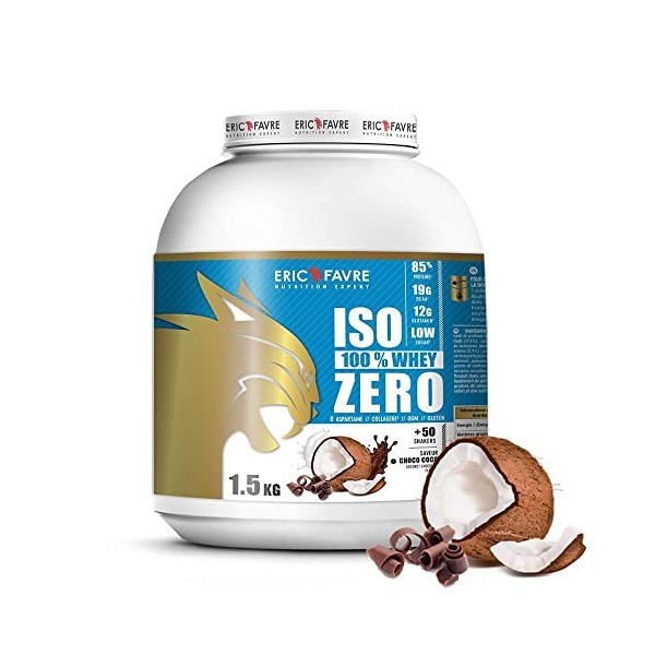 ISO WHEY ZERO 100% Pure Whey Protéine Isolate Savoureuse, Prise de Masse Musculaire - Assimilable Rapidement - Laboratoire Er