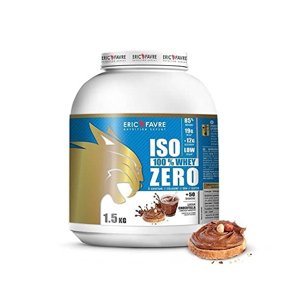 ISO WHEY ZERO 100% Pure Whey Protéine Isolate Savoureuse, Prise de Masse Musculaire - Assimilable Rapidement - Laboratoire Er