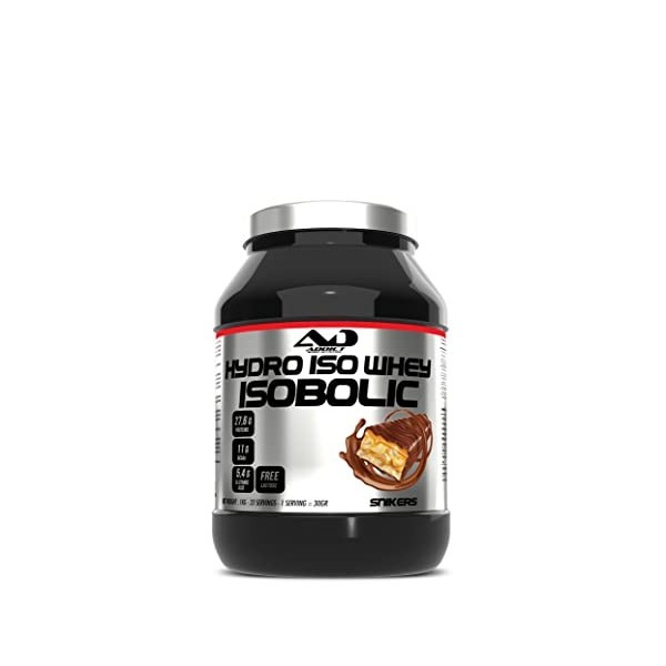 Whey Protein Isolate hydrolysée Musculation Prise De Masse Développement Musculaire | Isobolic | 1 Kg | Creamy Vanilla | addi