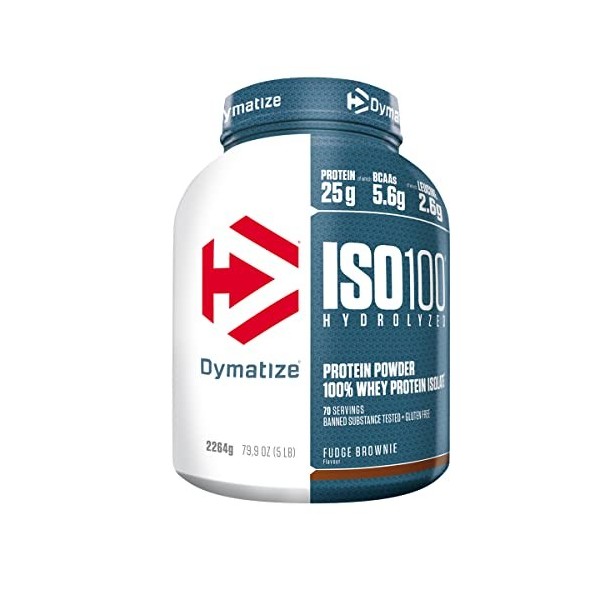 Dymatize ISO 100 Hydrolyzed Gourmet Vanilla 2264g - Hydrolysat de Protéines de Whey + Poudre dIsolat