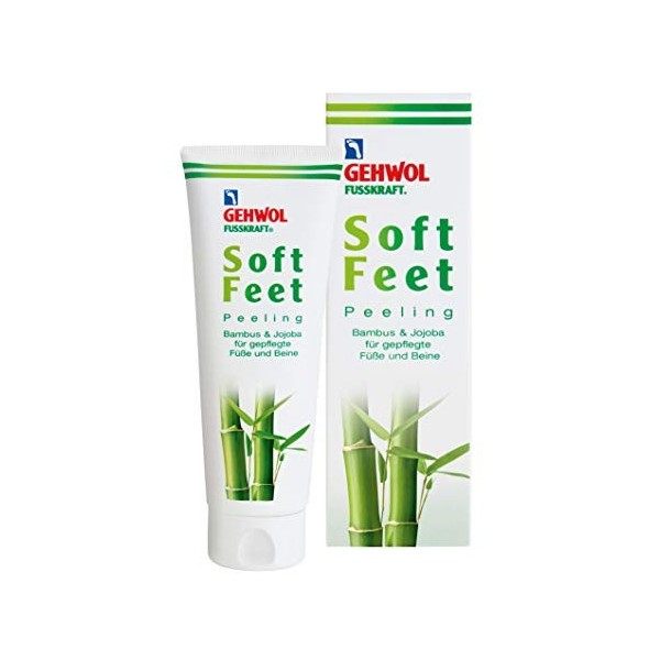 Fusskraft Gommage doux pour les pieds avec jojoba en bambou