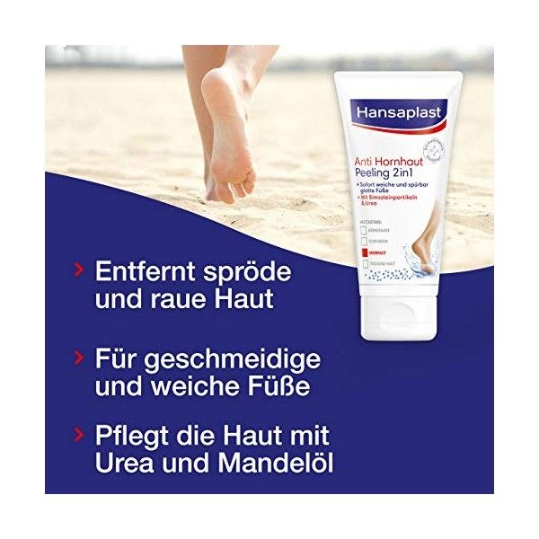 HANSAPLAST anti cornée 2-in-1 peeling, 3er Pack 3 x 75 ml ,