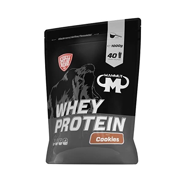 Mammut Nutrition Whey Protein, Vanille, petit-lait, protéines, shake de protéines, 1000 g