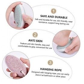 minkissy 2 Pièces Pierre À Frotter Les Pieds Kit De Soin Des Pieds Rasoir Portable Kit De Pédicure Exfoliant Pour Les Pieds É